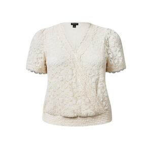 Torrid Stretch Lace Surplice Crop Top Shirt Womens 3 3X 22-24 Ivory White NWT